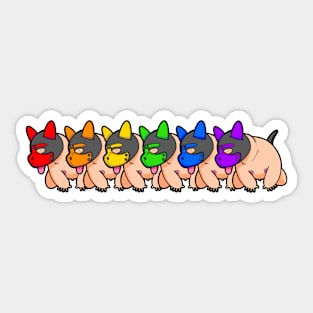 Gay Pup Rainbow Pride Sticker